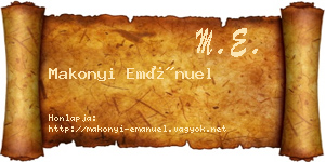 Makonyi Emánuel névjegykártya